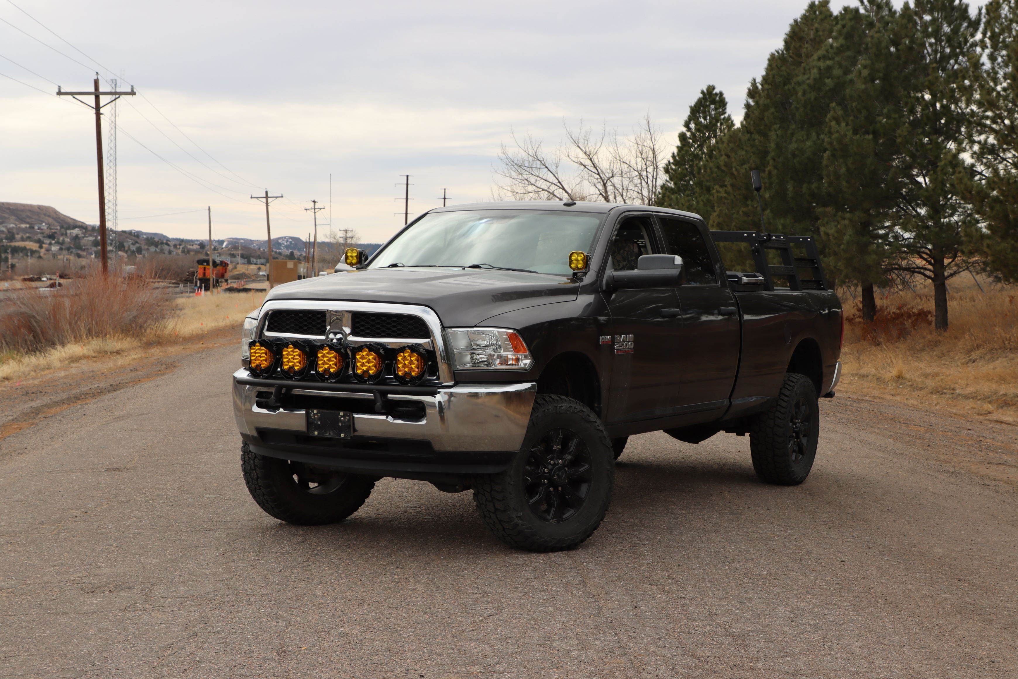 GODZ MFG RAM HD FRONT BUMPER LIGHT BAR MOUNT (2010-2018 RAM 2500+)