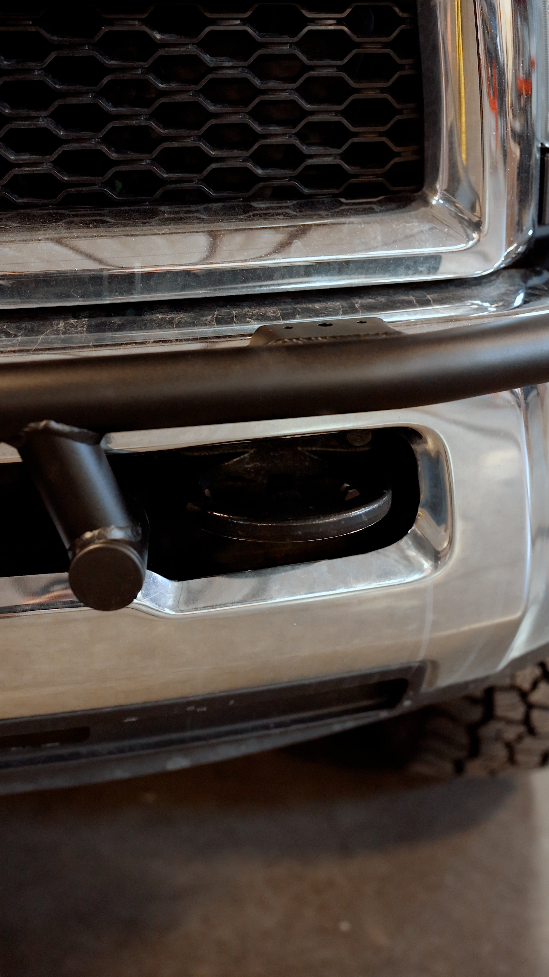 Strong front bumper light bar mount for RAM HD trucks from GODZ MFG