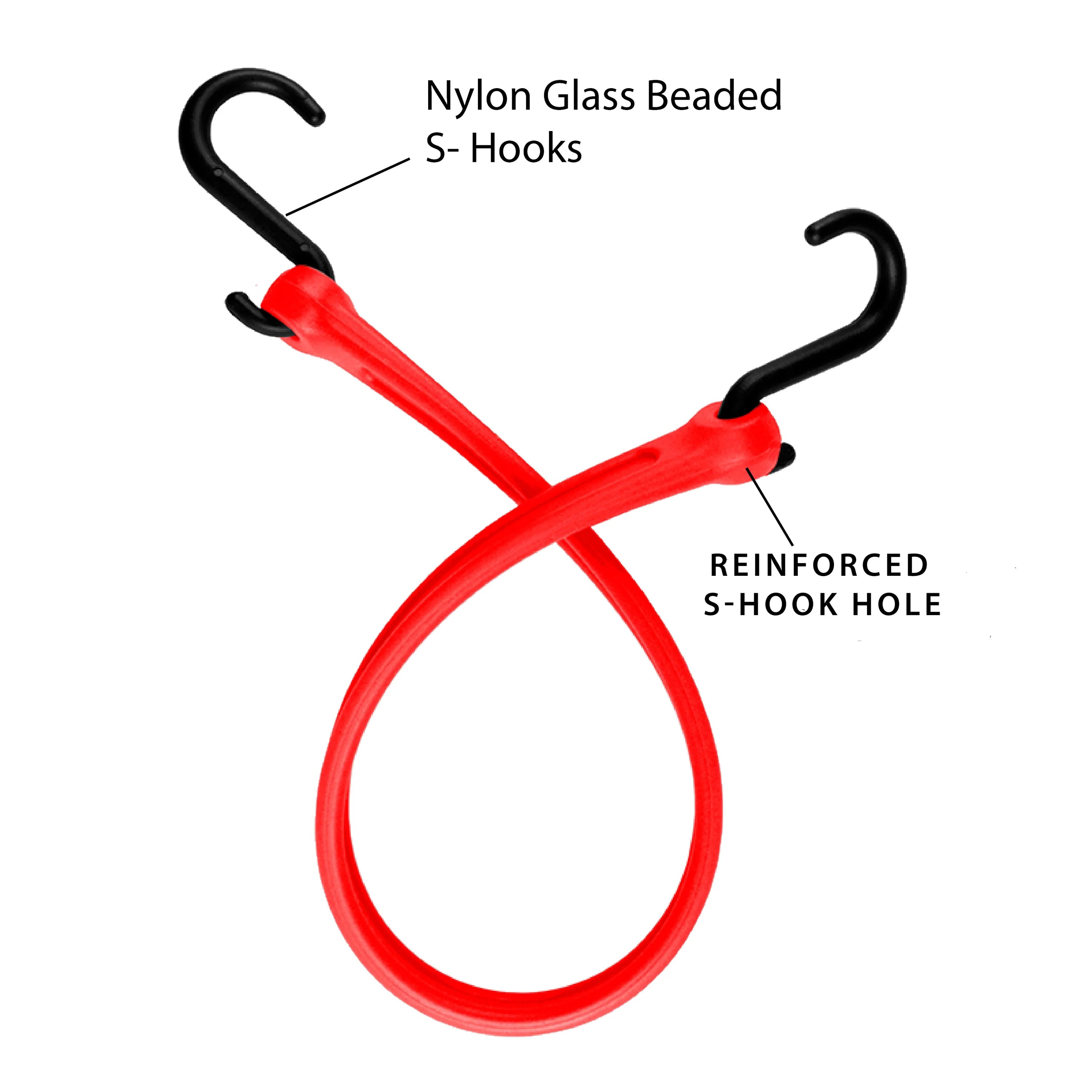 PERFECT BUNGEE 24" STANDARD DUTY BUNGEE STRAP WITH NYLON S HOOKS