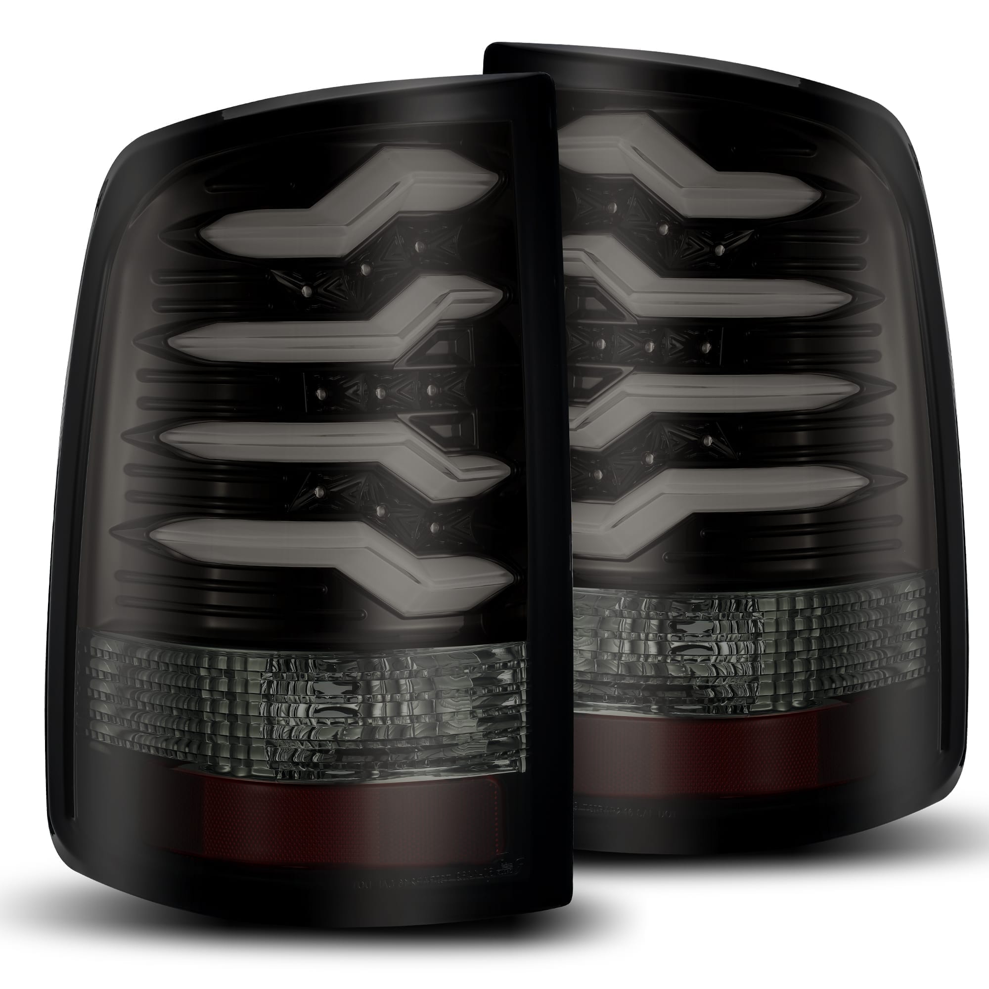 ALPHAREX PRO SERIES LED TAILLIGHTS JET BLACK RAM 1500 2009-18