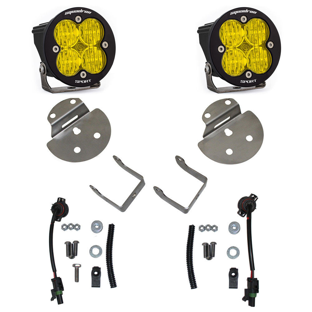 BAJA DESIGNS CHEVY/GMC SQUADRON SPORT FOG POCKET LIGHT KIT – 2014-19 CHEVY/GMC 2500HD/3500HD