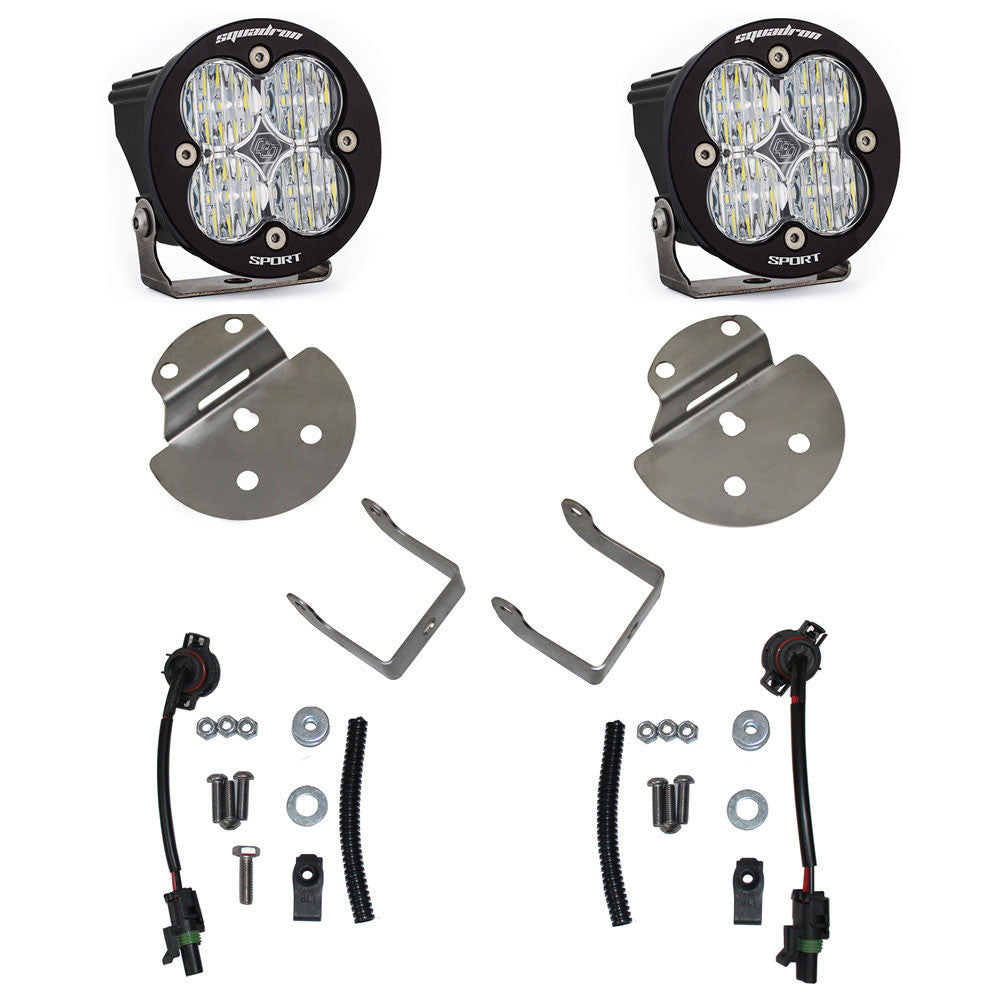 BAJA DESIGNS CHEVY/GMC SQUADRON SPORT FOG POCKET LIGHT KIT – 2014-19 CHEVY/GMC 2500HD/3500HD
