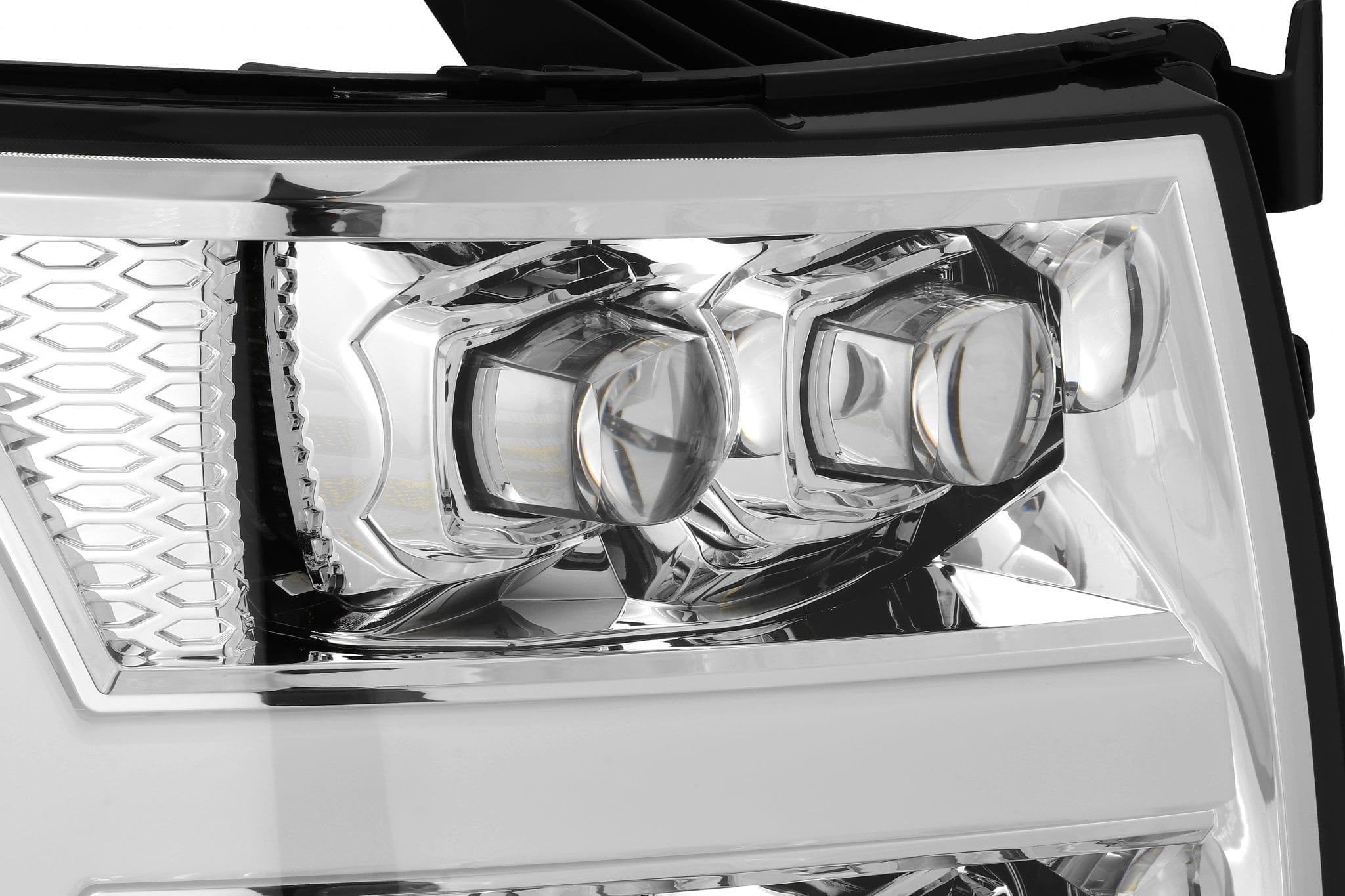 ALPHAREX NOVA-Series LED Projector Headlights Chrome CHEVY 2007-2014 2500/3500