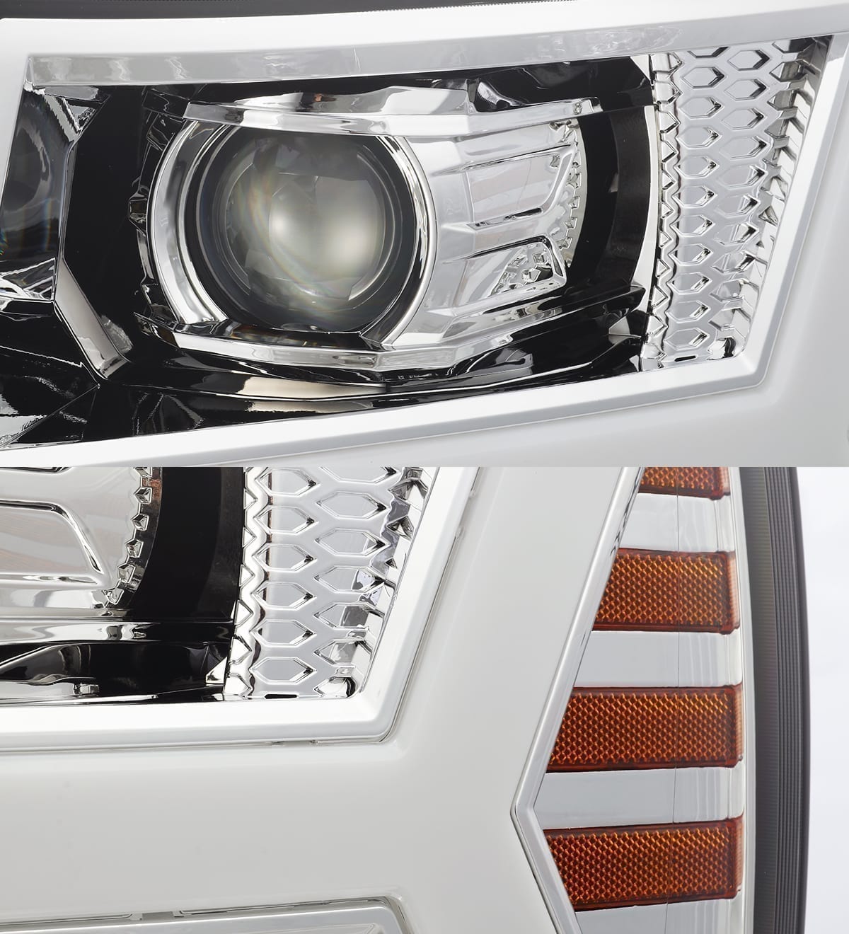ALPHAREX PRO-Series LED Projector Headlights Chrome CHEVY 2007-2014 2500/3500