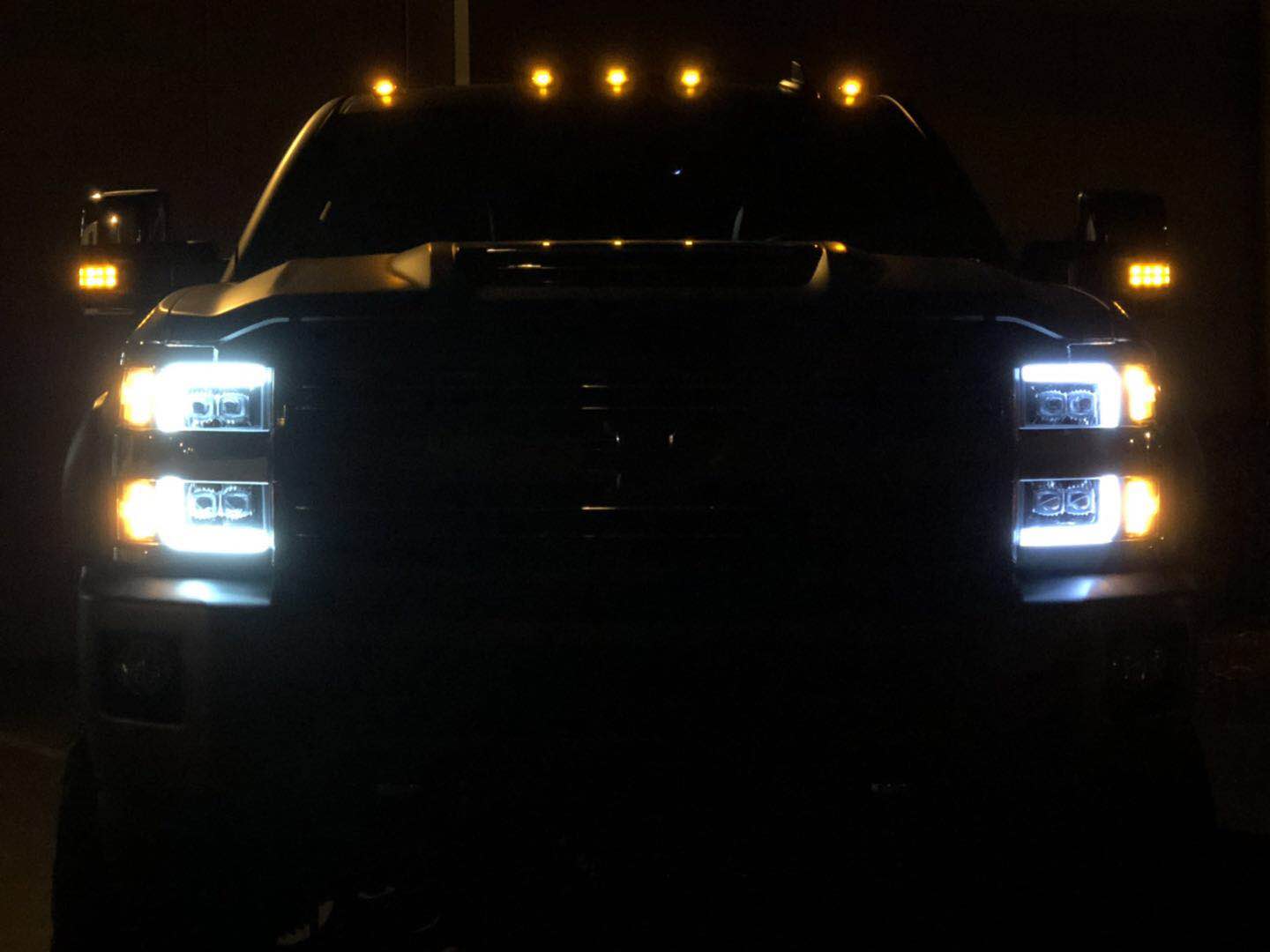 ALPHAREX NOVA-Series LED Projector Headlights Jet-Black CHEVY 2015-2019 2500/3500