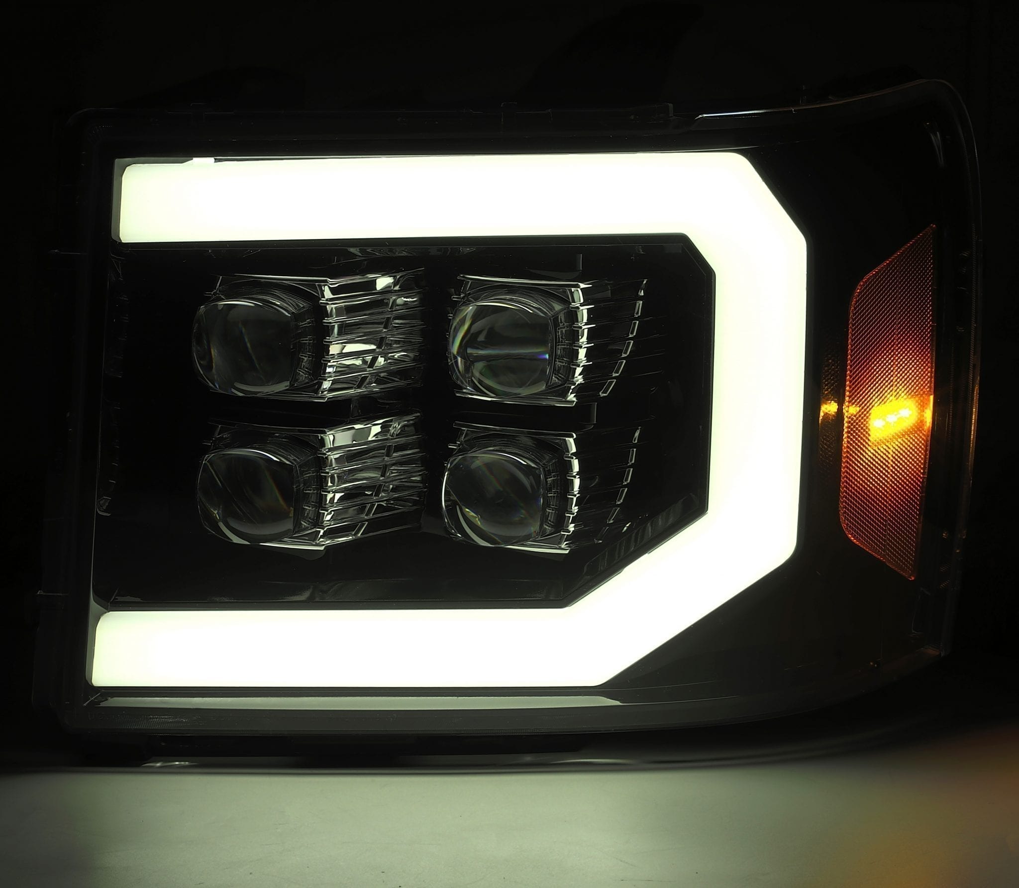 ALPHAREX NOVA-Series LED Projector Headlights Jet-Black GMC 2007-2014 2500/3500