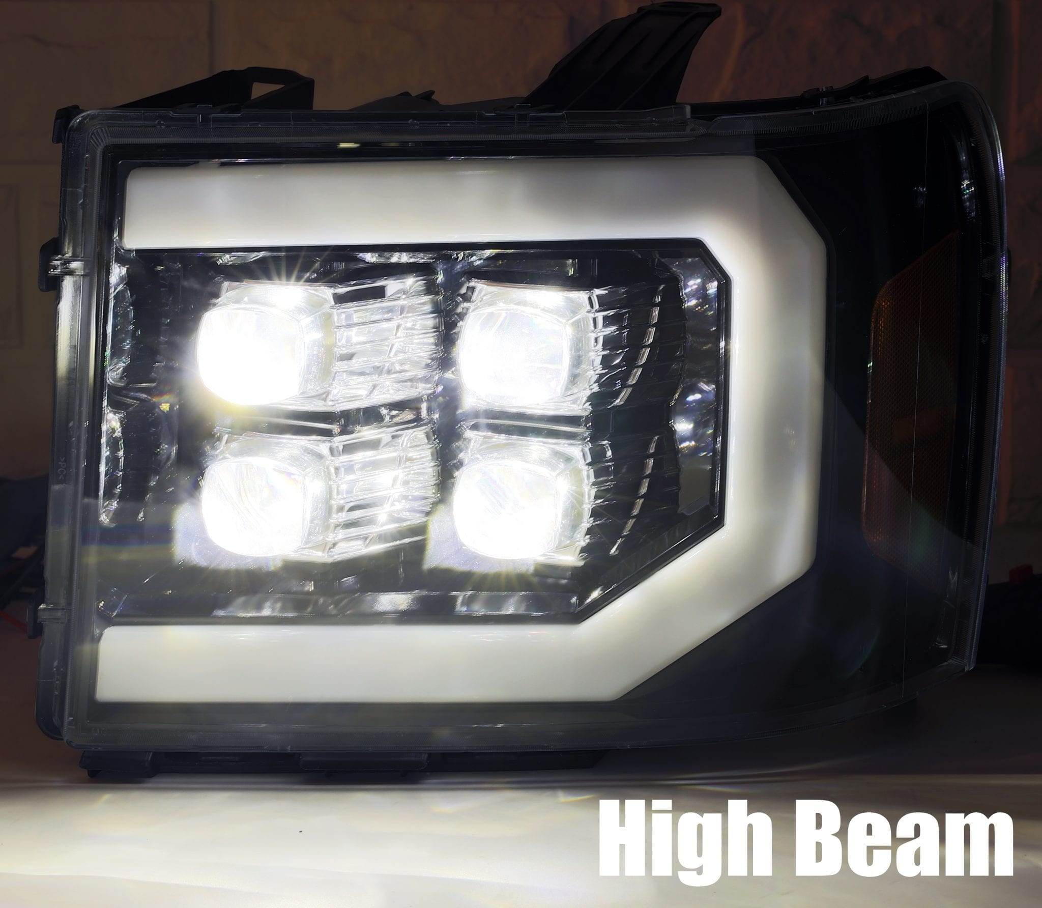 ALPHAREX NOVA-Series LED Projector Headlights Jet-Black GMC 2007-2014 2500/3500