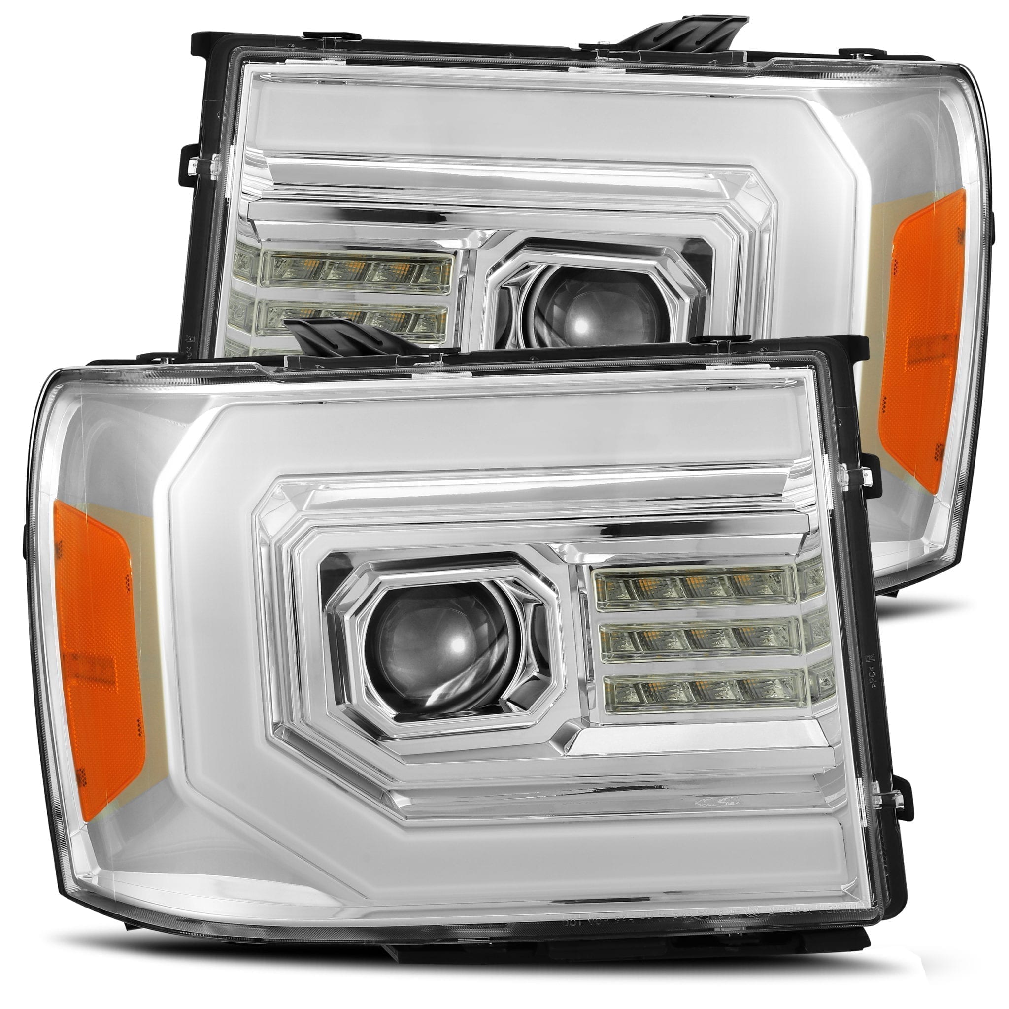 ALPHAREX PRO-Series LED Projector Headlights Chrome GMC 2007-2014 2500/3500