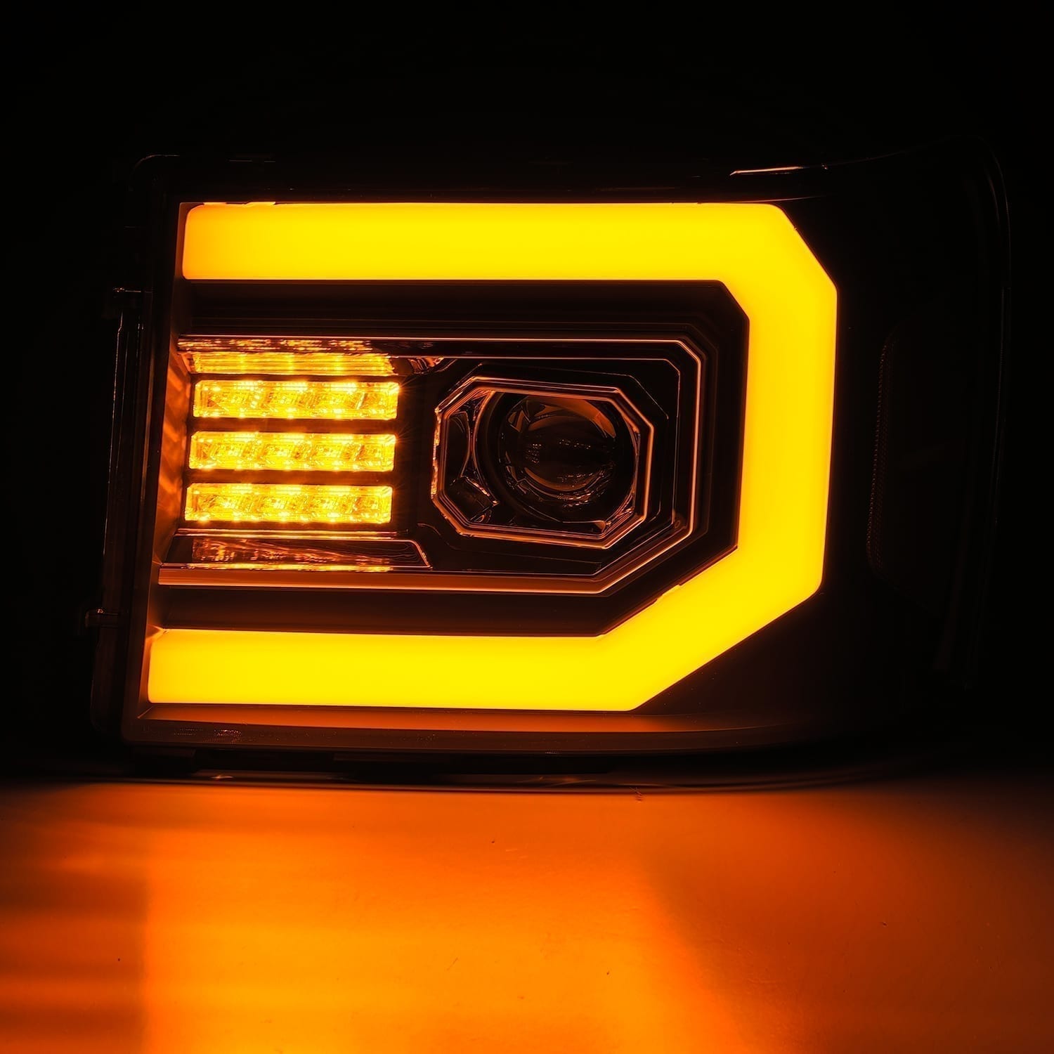 ALPHAREX PRO-Series LED Projector Headlights Jet-Black GMC 2007-2014 2500/3500