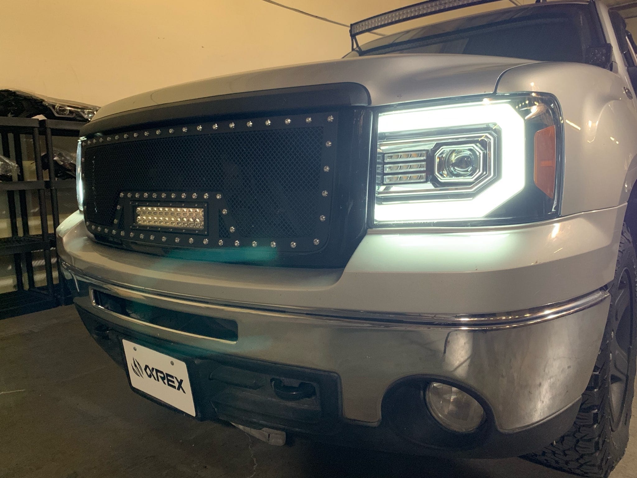 ALPHAREX PRO-Series LED Projector Headlights Jet-Black GMC 2007-2014 2500/3500