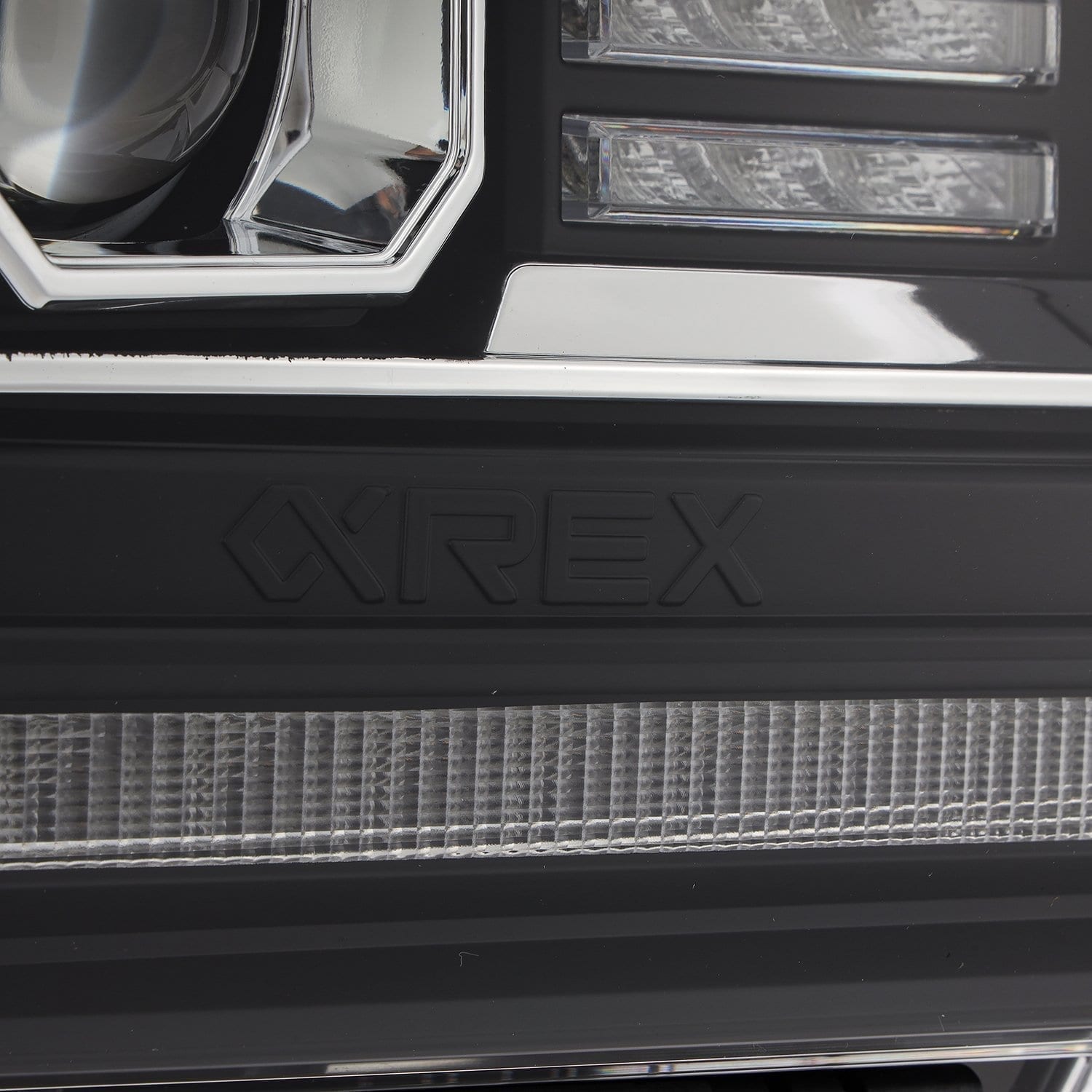 ALPHAREX LUXX-Series LED Projector Headlights Black GMC 2015-19 2500/3500