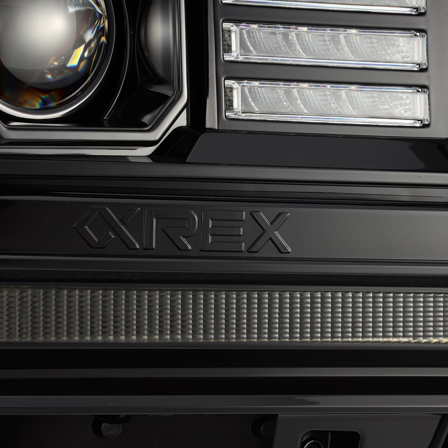 ALPHAREX LUXX-Series LED Projector Headlights Alpha-Black GMC 2015-19 2500/3500