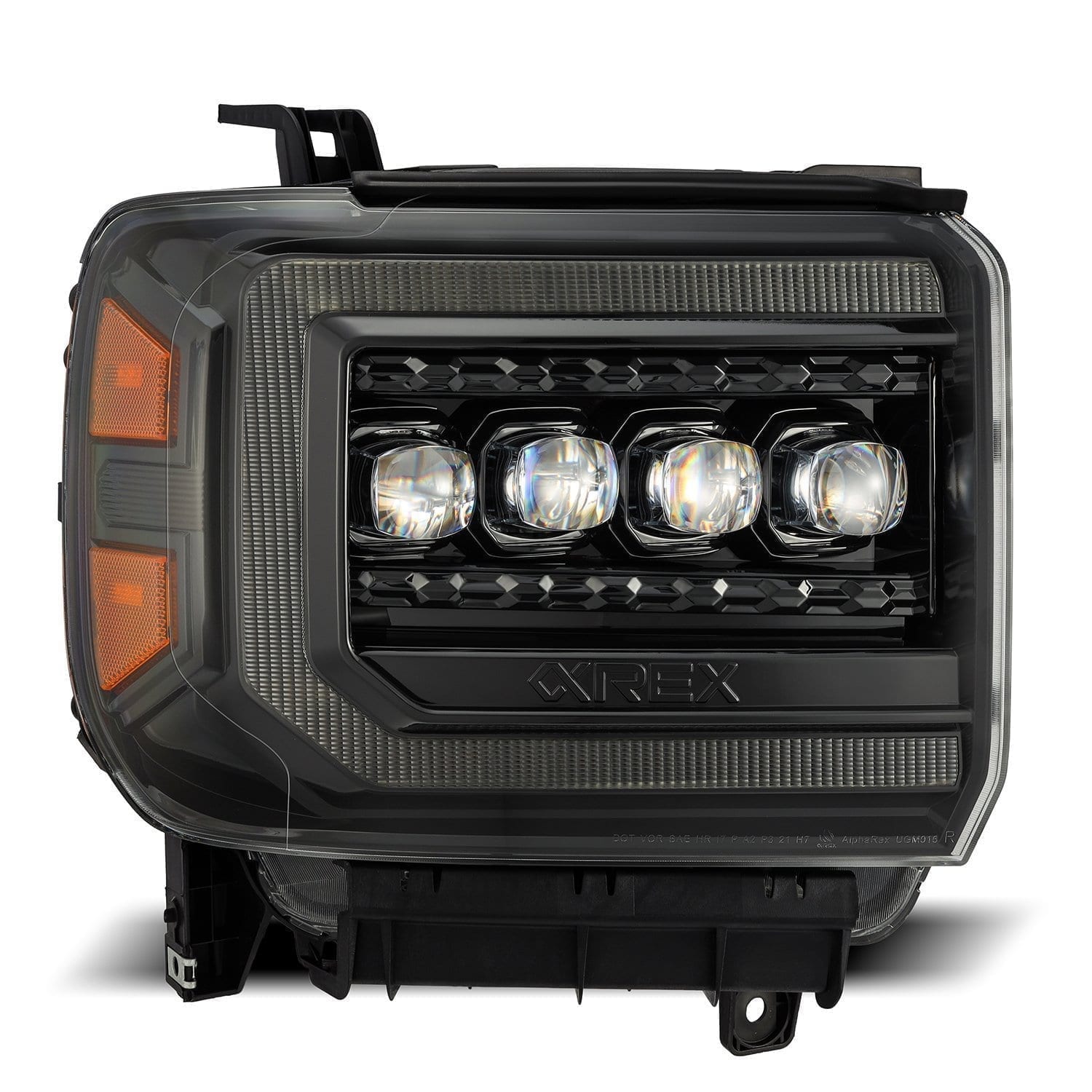 ALPHAREX NOVA-Series LED Projector Headlights Alpha-Black GMC 2015-2019 2500/3500