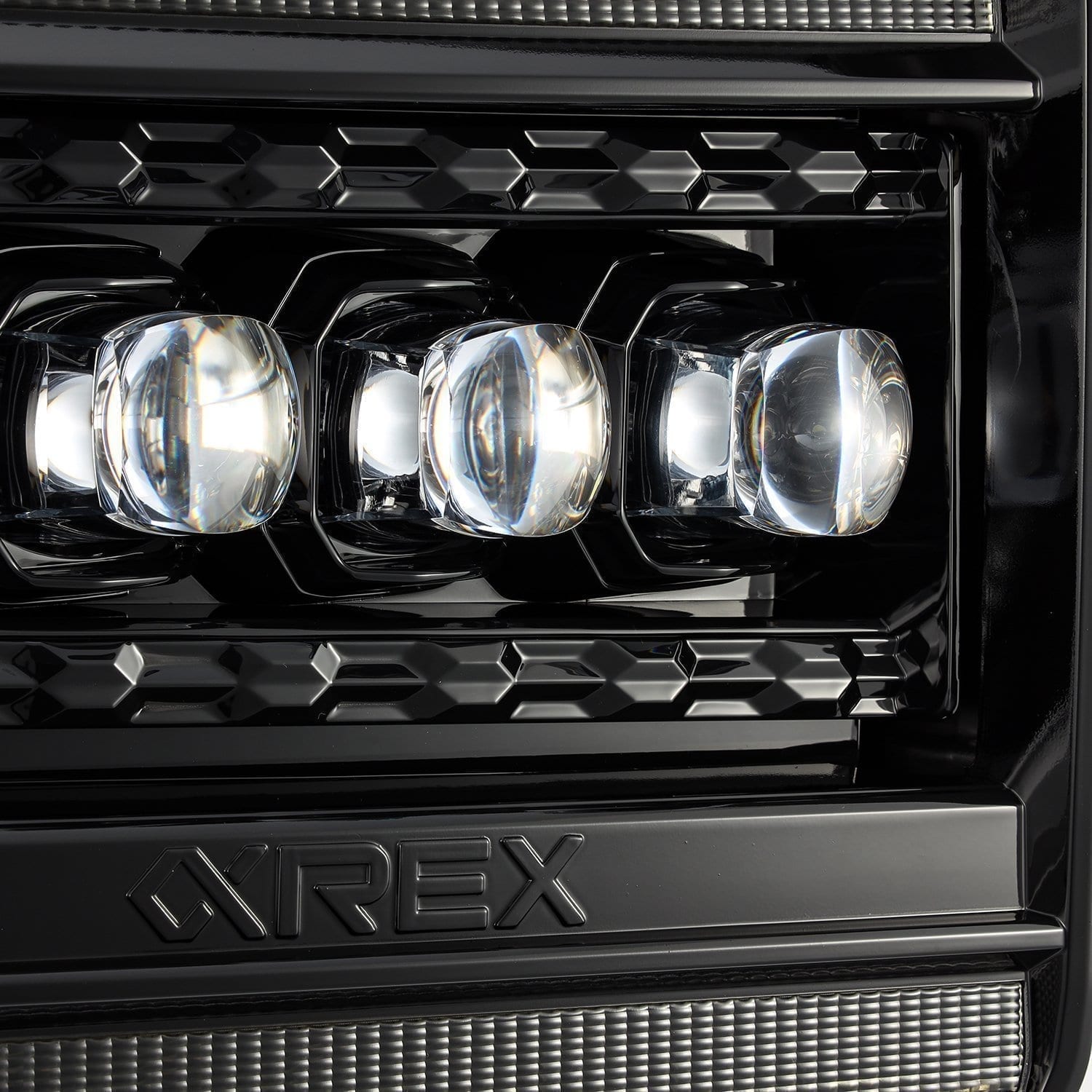 ALPHAREX NOVA-Series LED Projector Headlights Alpha-Black GMC 2015-2019 2500/3500