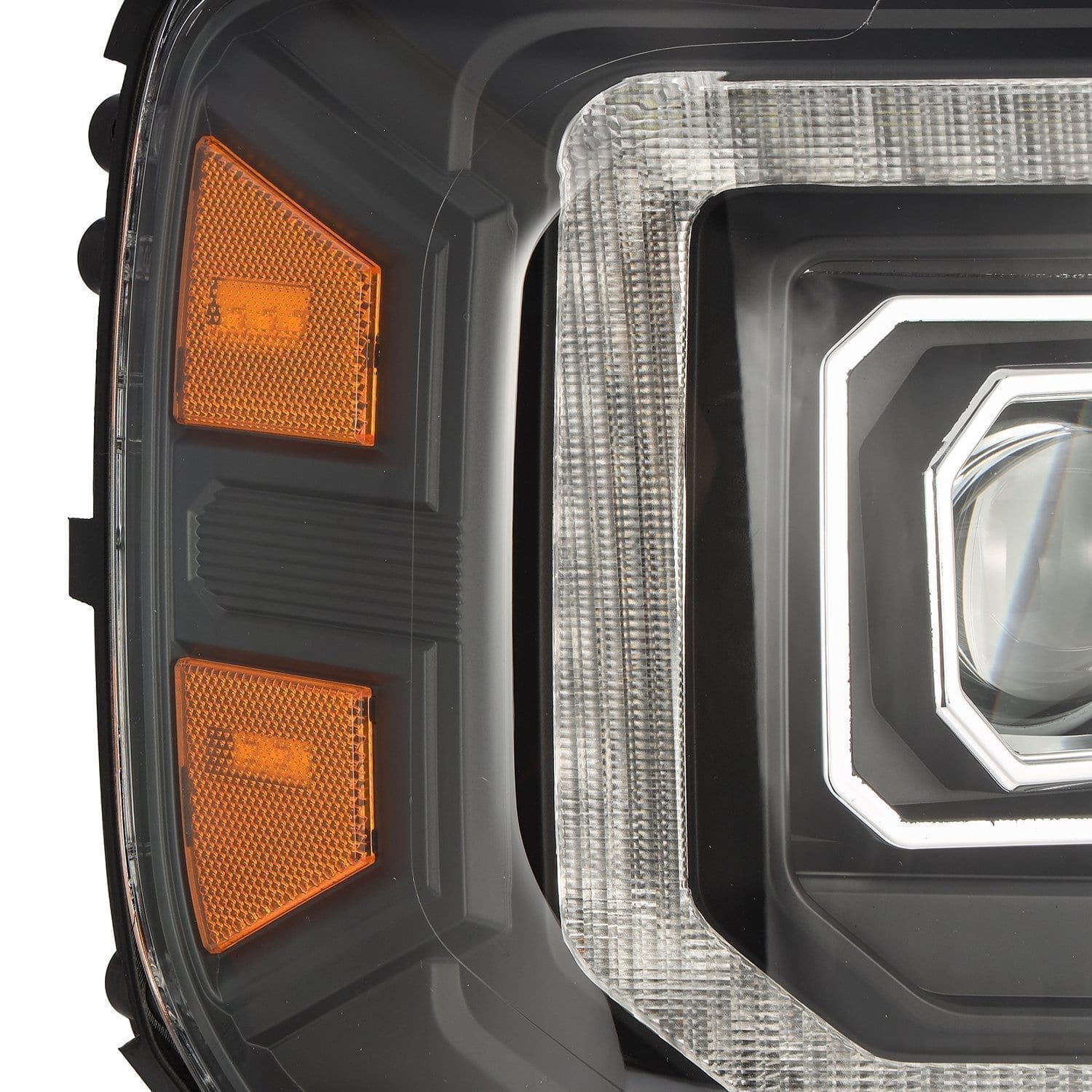 ALPHAREX PRO-Series Projector Headlights Black GMC 2015-2019 2500/3500