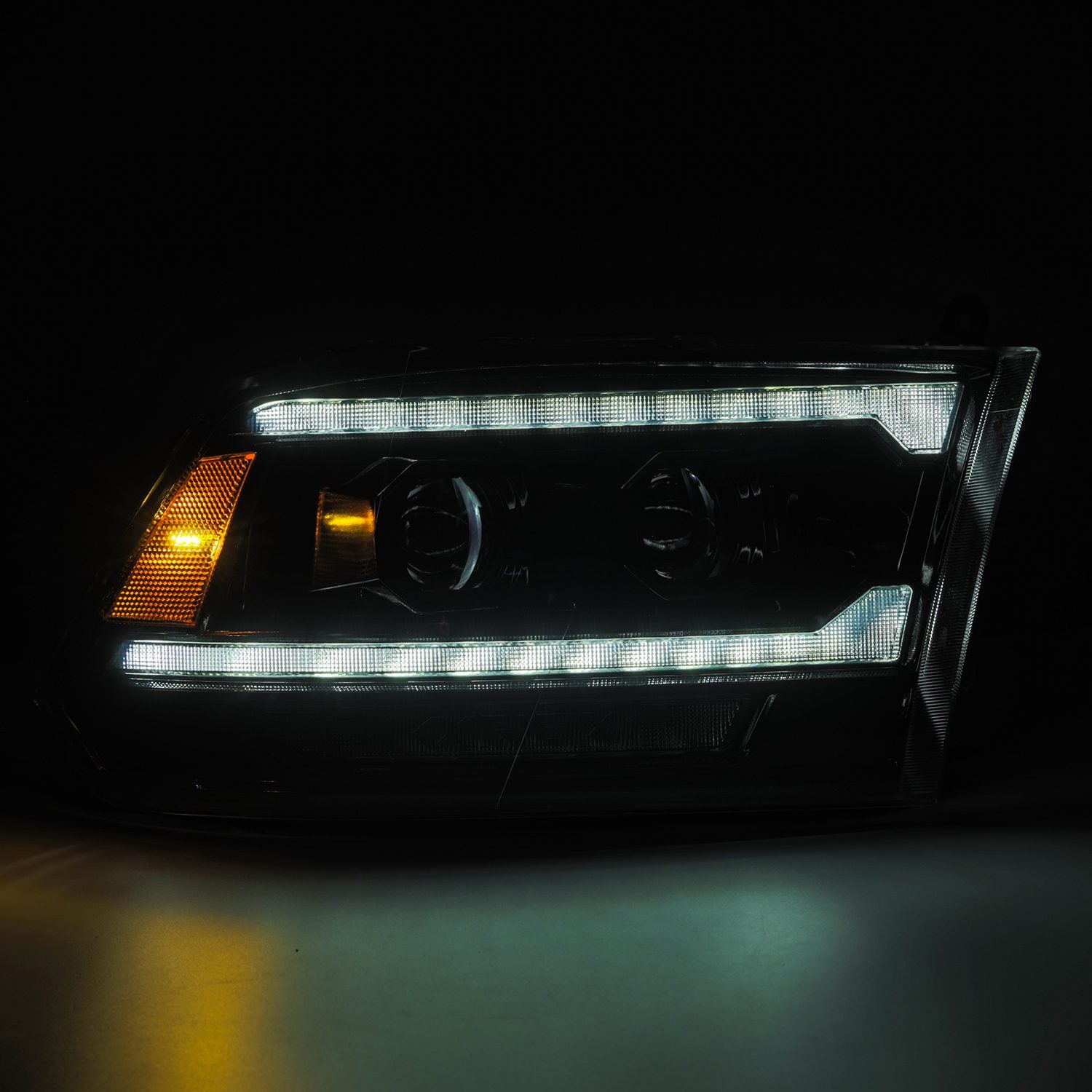 ALPHAREX LUXX LED Projector Headlights Alpha-Black RAM 2010-18 2500/3500
