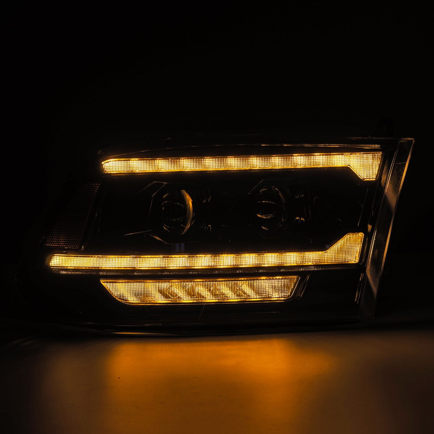 ALPHAREX LUXX LED Projector Headlights Alpha-Black RAM 2010-18 2500/3500