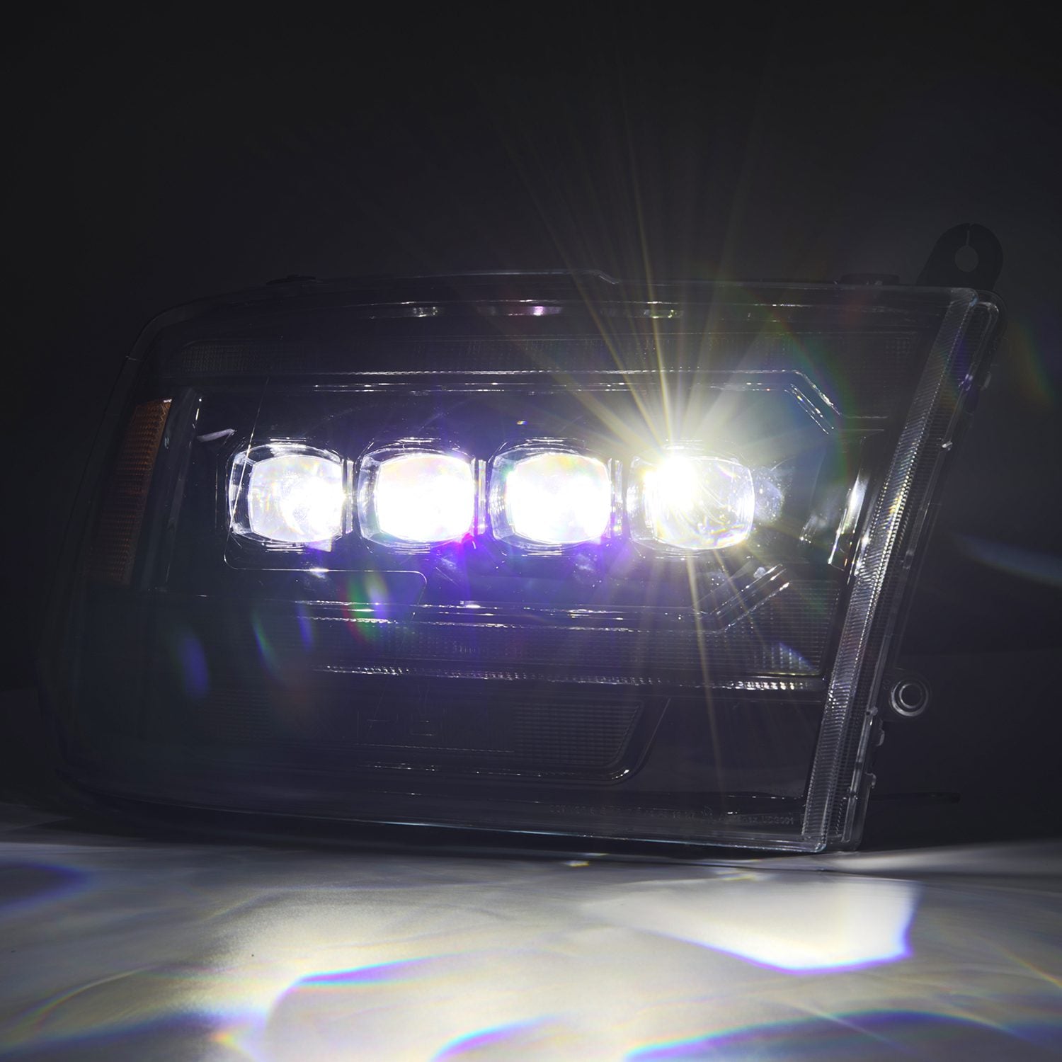 ALPHAREX NOVA LED Projector Headlights Alpha-Black RAM 2010-18 2500/3500