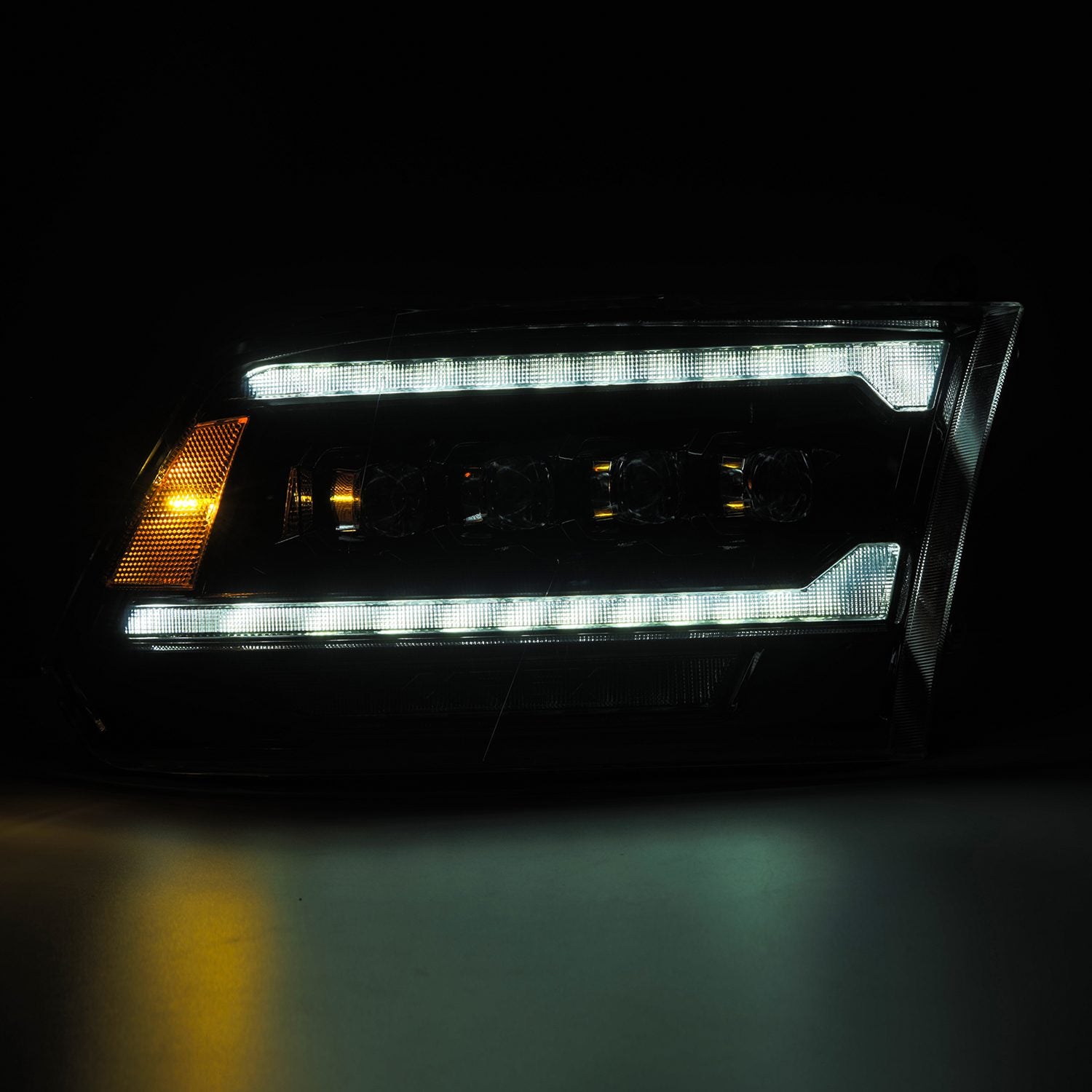 ALPHAREX NOVA LED Projector Headlights Alpha-Black RAM 2010-18 2500/3500