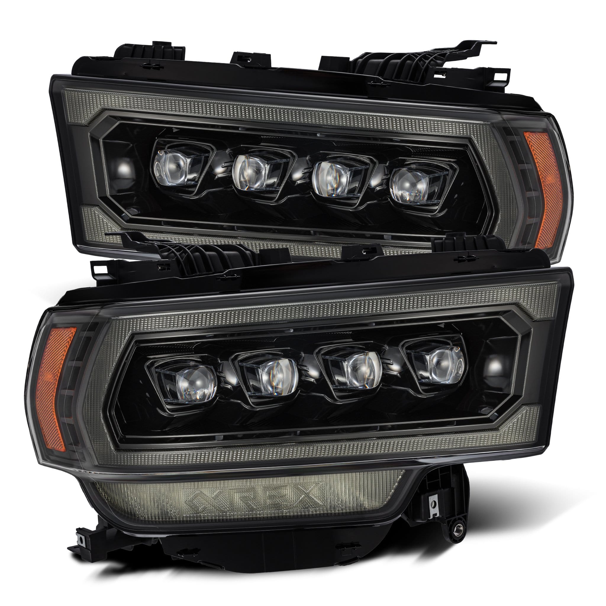 ALPHAREX NOVA LED Projector Headlights Alpha-Black RAM 2019-22 2500/3500