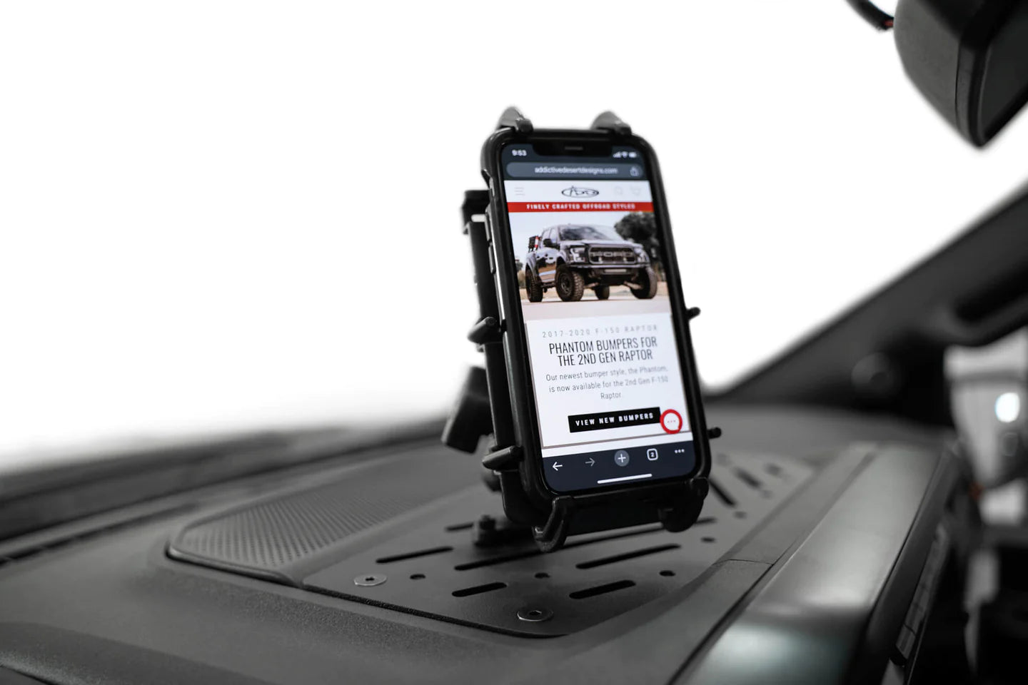 Add Offroad Ford Raptor Digital Device Dash Mount
