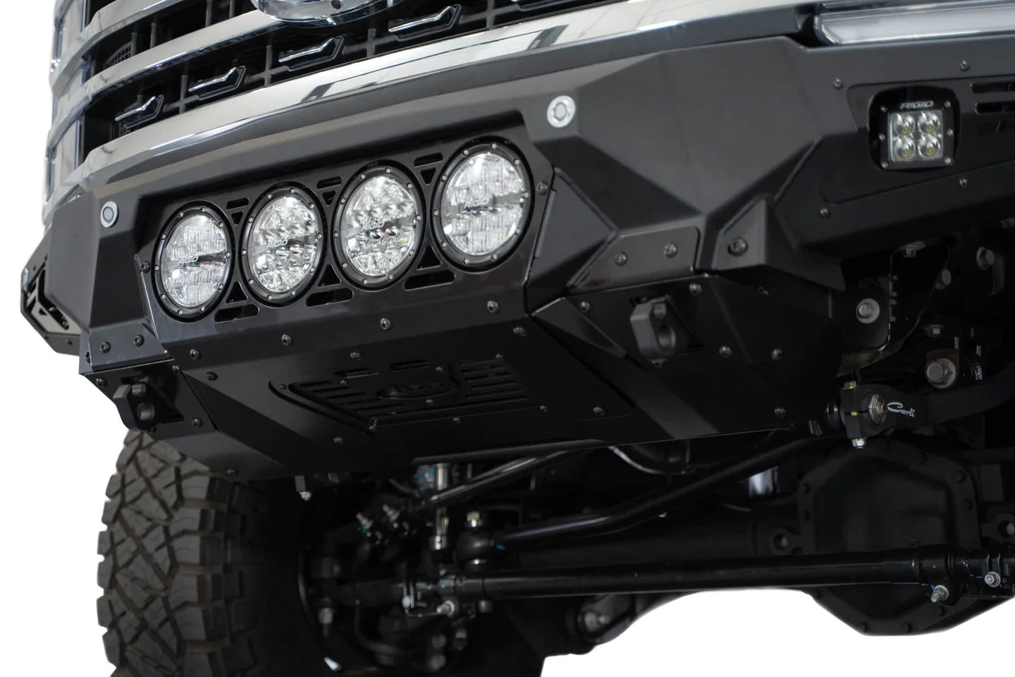 Rigid Lights on Bomber Front Bumper for Super Duty 2023+