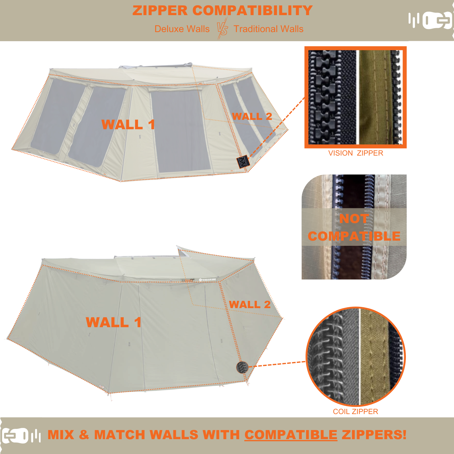 Awning Wall 1 with Screen Deluxe