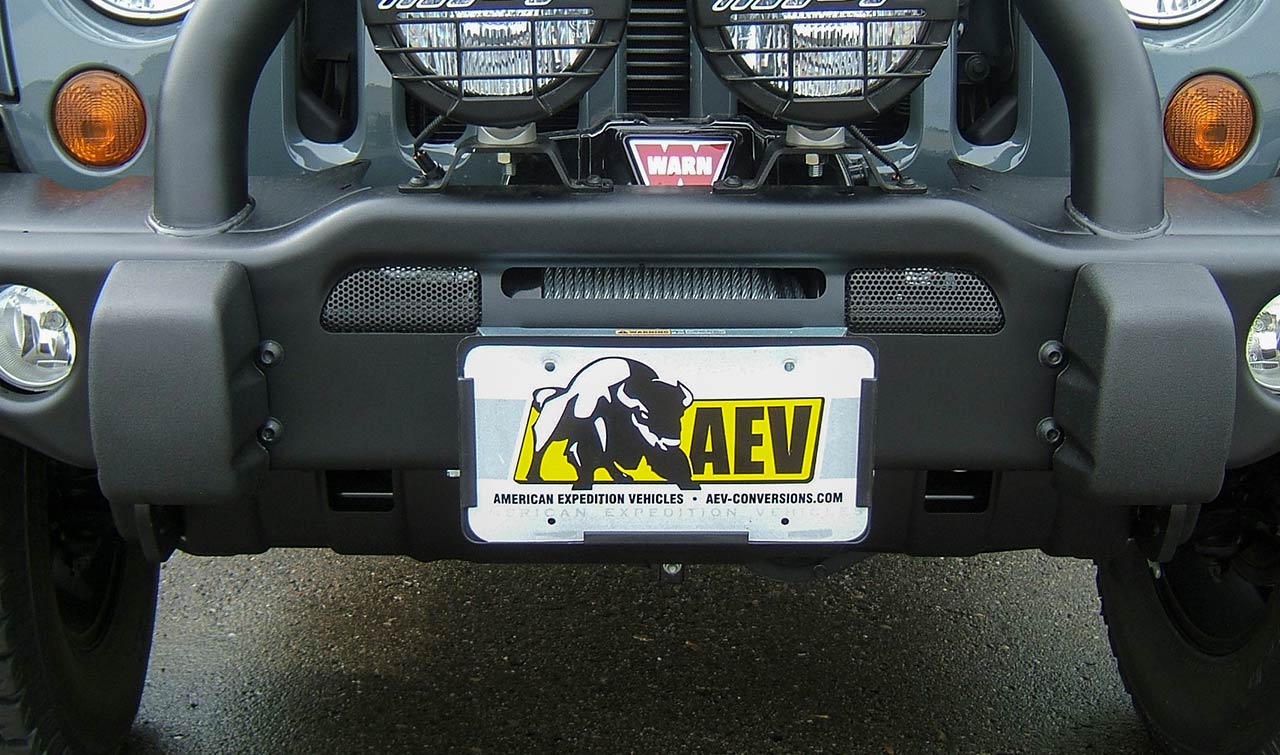 AEV Roller Fairlead License Plate Mounting Kit