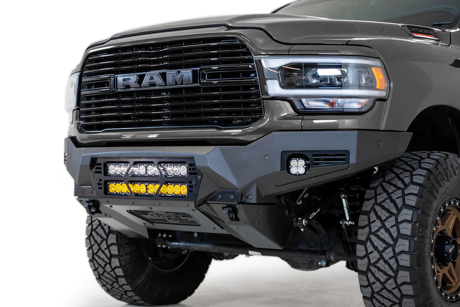 ADD OFFROAD RAM 2500/3500 BOMBER FRONT BUMPER (DUAL 20 INCH LIGHTS) (2019+)