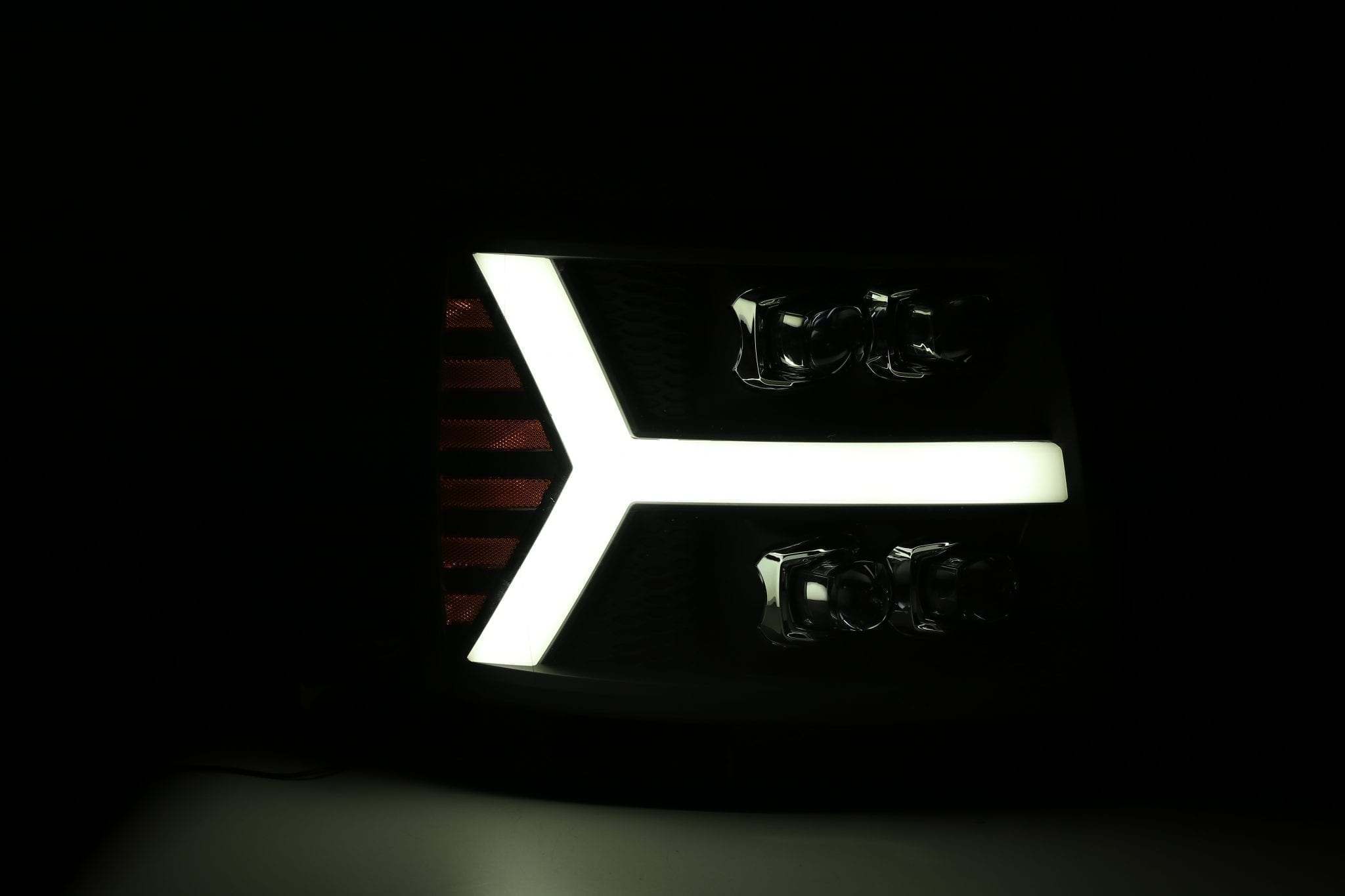 ALPHAREX NOVA-Series LED Projector Headlights Jet-Black CHEVY 2007-2014 2500/3500