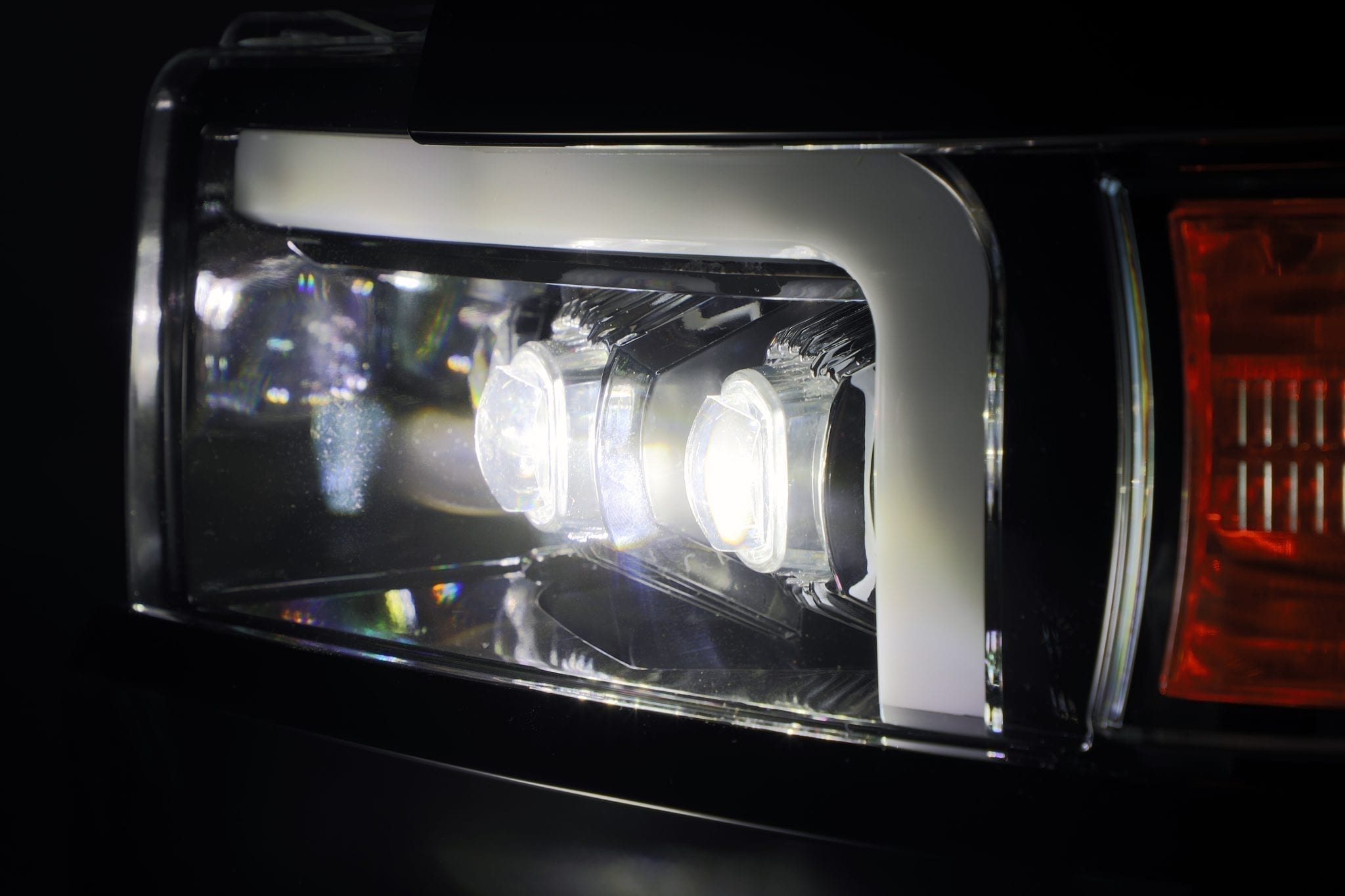 ALPHAREX NOVA-Series LED Projector Headlights Black CHEVY 2015-2019 2500/3500
