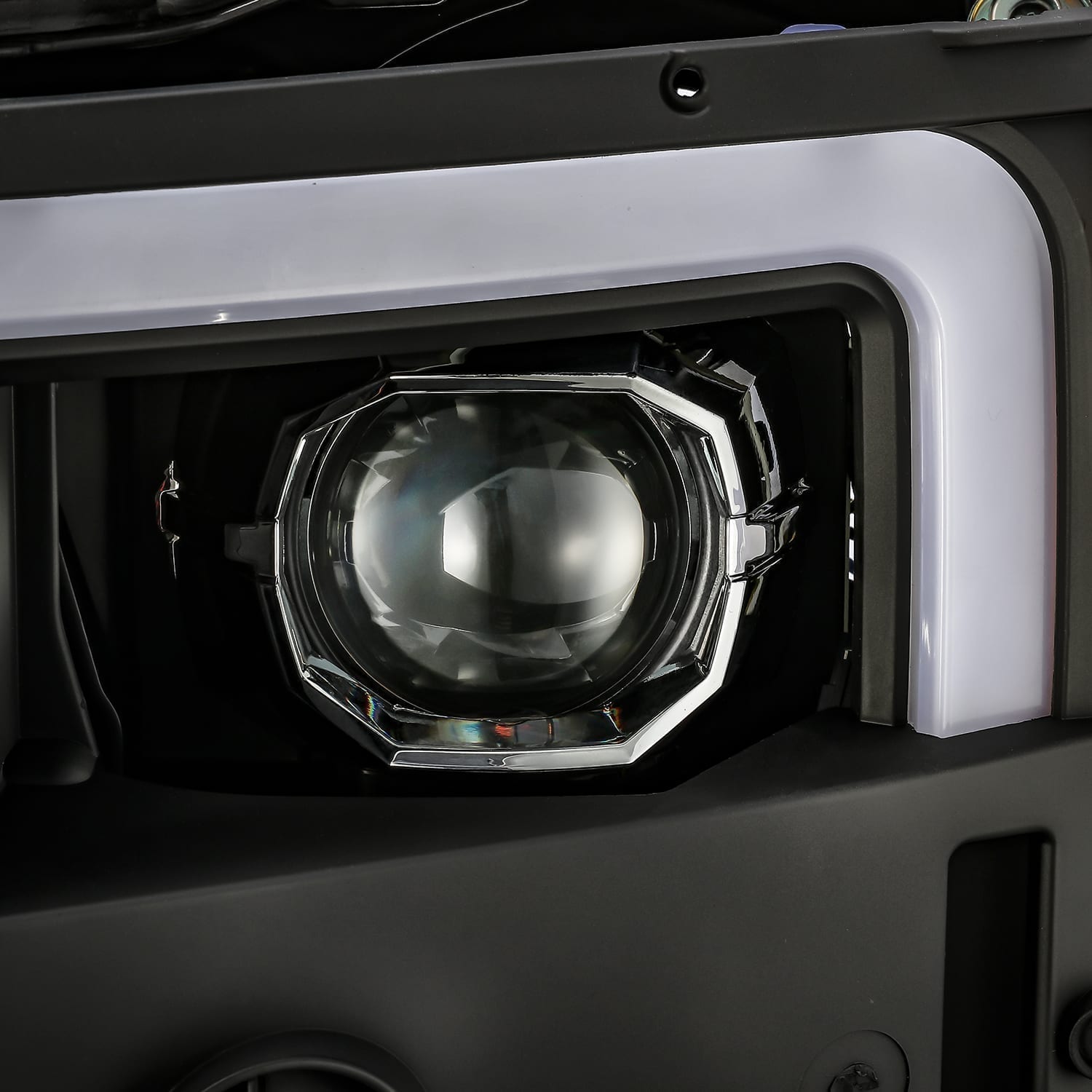 ALPHAREX Pro-Series LED Projector Headlights Black CHEVY 2015-2019 2500/3500