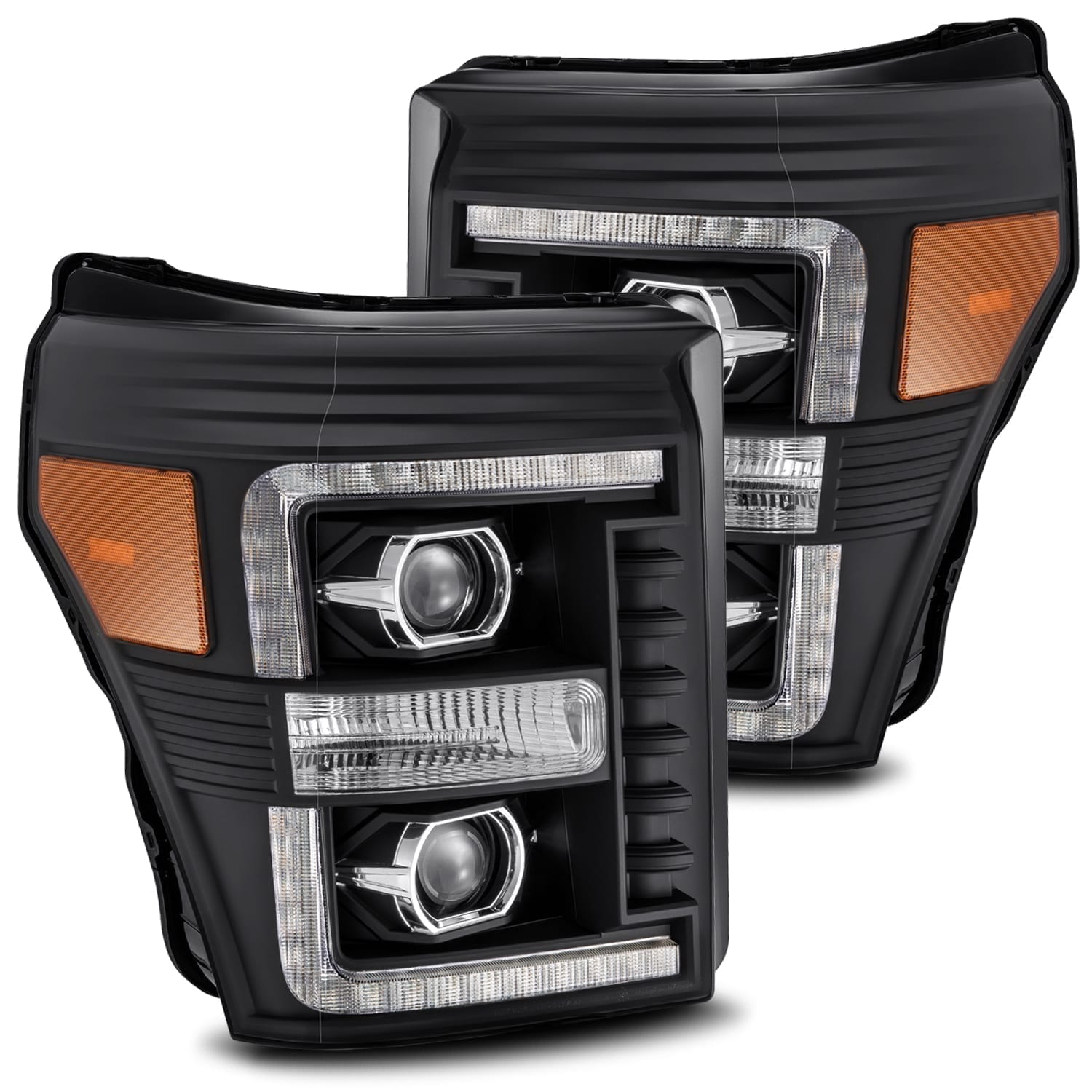 ALPHAREX LUXX LED Projector Headlights Black FORD 2011-16 F250/F350