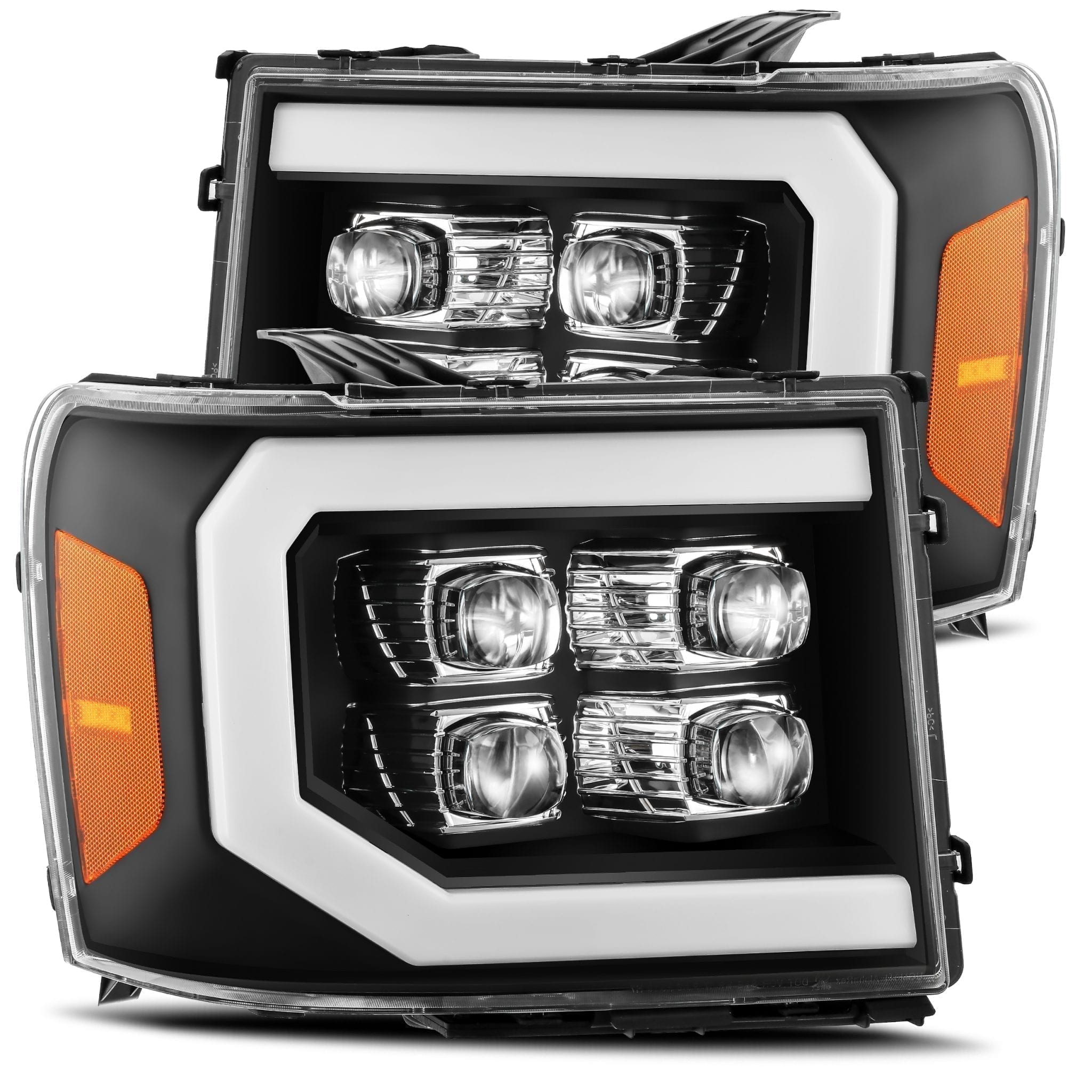 ALPHAREX NOVA-Series LED Projector Headlights Black GMC 2007-2014 2500/3500