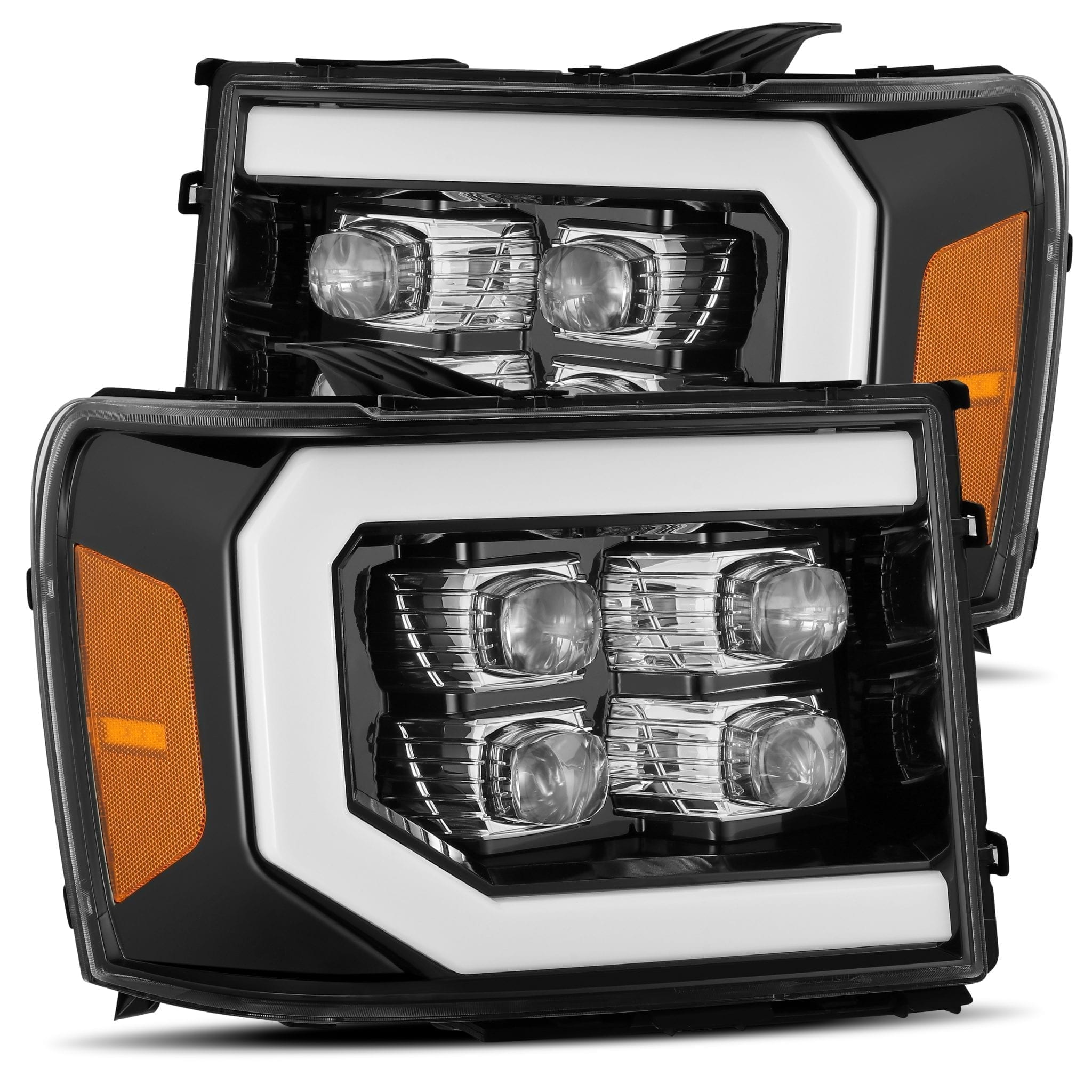ALPHAREX NOVA-Series LED Projector Headlights Jet-Black GMC 2007-2014 2500/3500