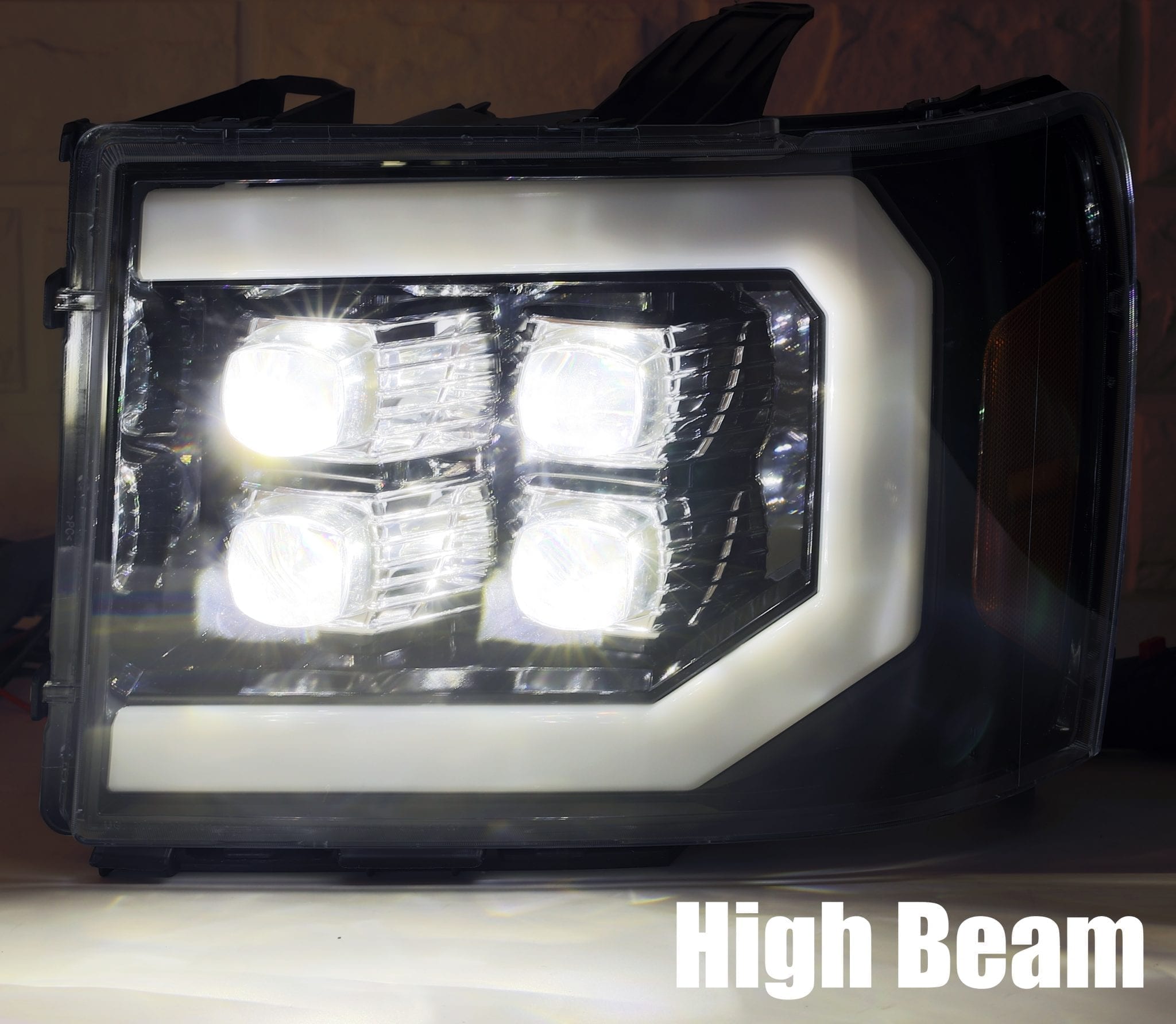ALPHAREX NOVA-Series LED Projector Headlights Chrome GMC 2007-2014 2500/3500