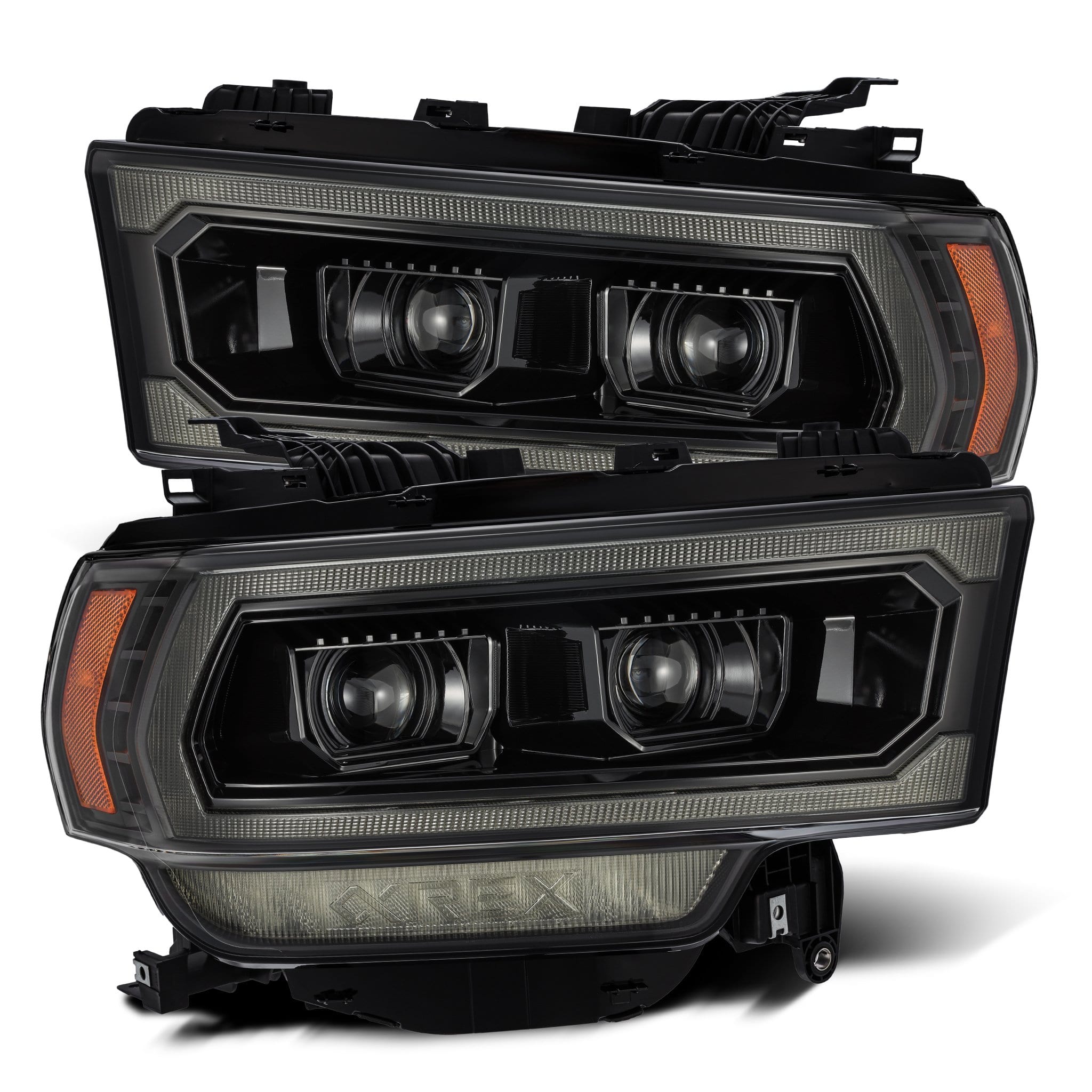 ALPHAREX LUXX LED Projector Headlights Alpha-Black RAM 2019-22 2500/3500