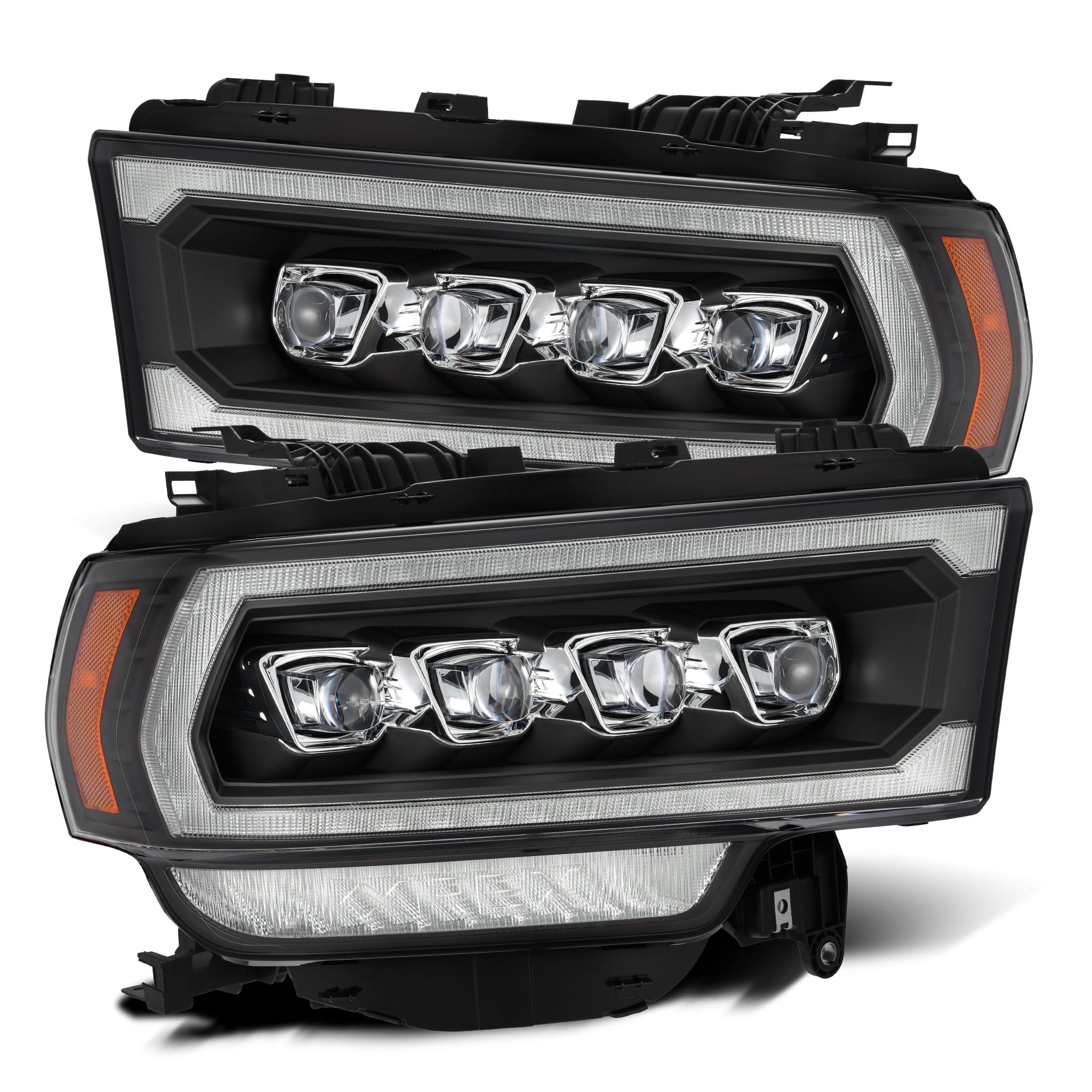 ALPHAREX Nova LED Projector Headlights Black RAM 19-22 2500/3500